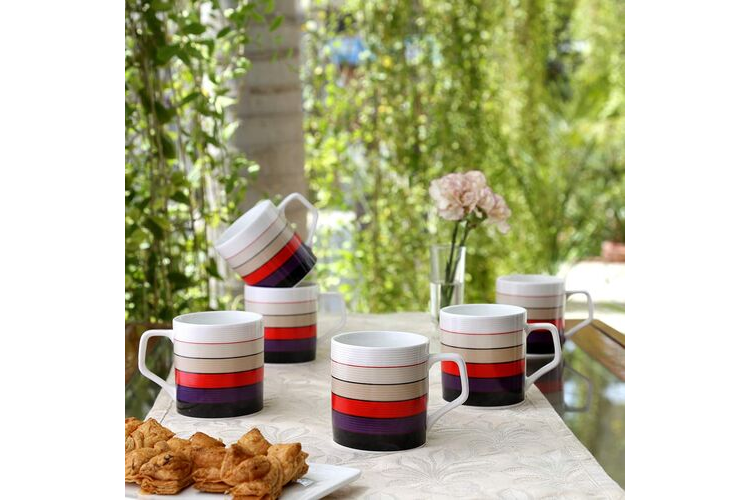 colourful cookware - Bone China Coffee Mug Set