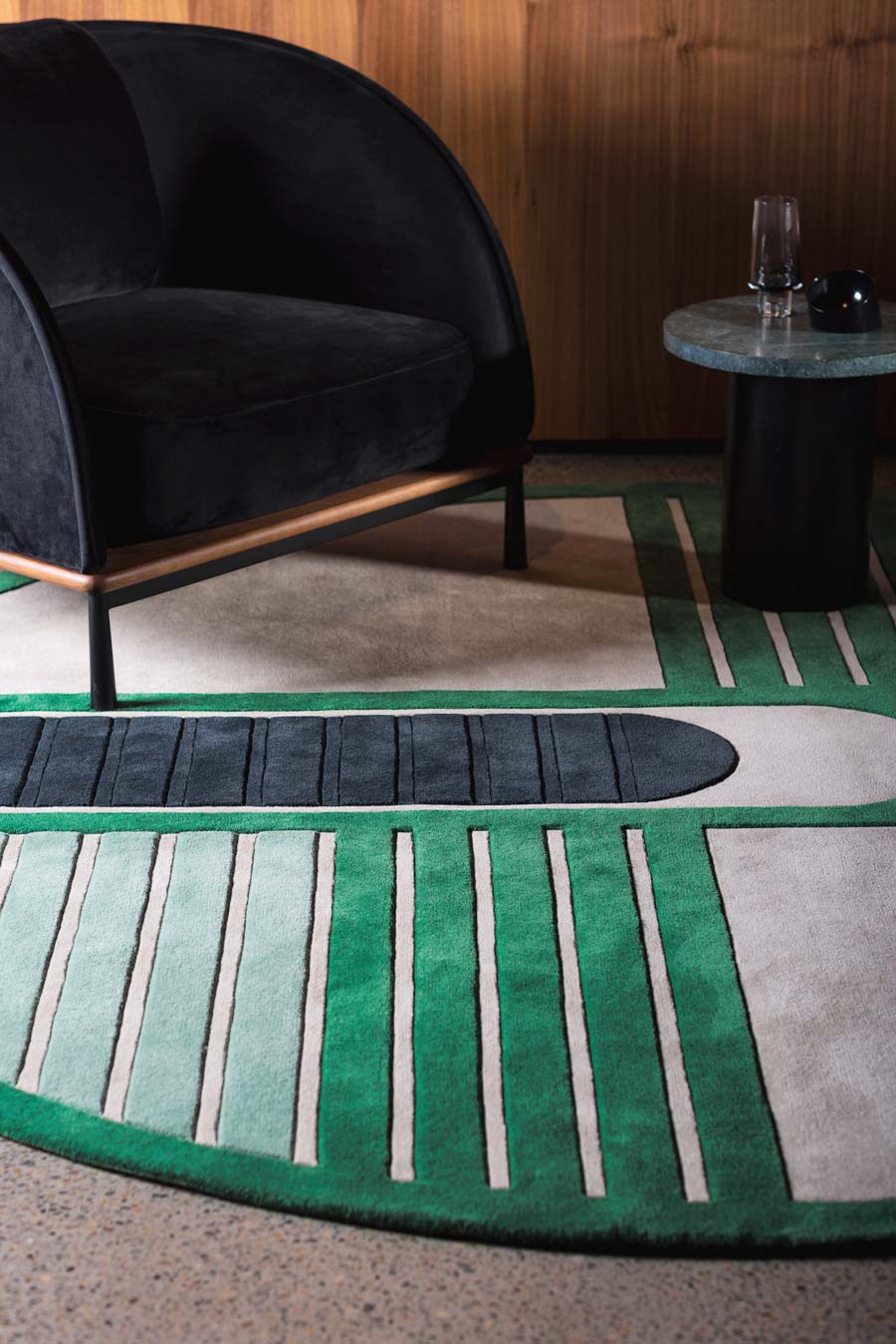 Aliasone Square Rug | Circuit Board Hand Tufted New Zealand Wool | Rugfine
