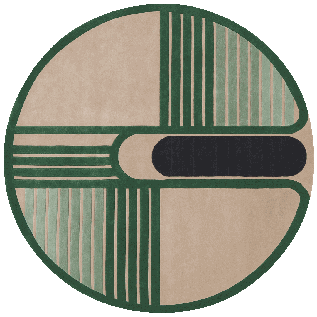 Aliasone Square Rug | Circuit Board Hand Tufted New Zealand Wool | Rugfine